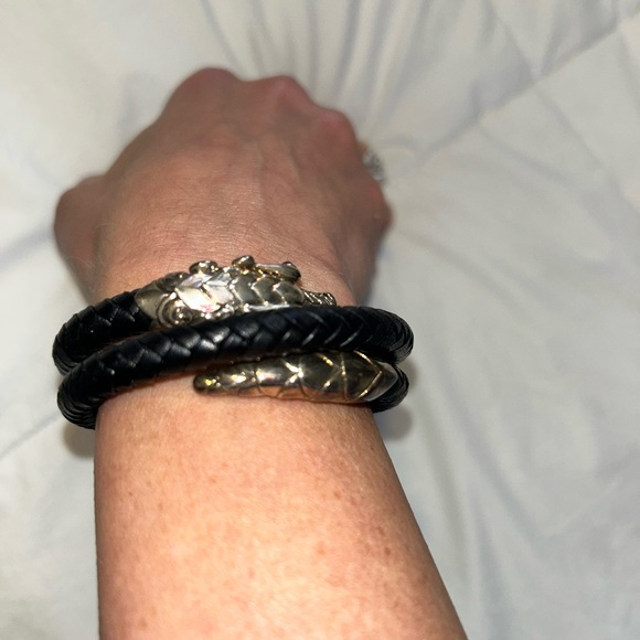 John Hardy Legends Naga Leather Coil Bracelet - Picture 10 of 15